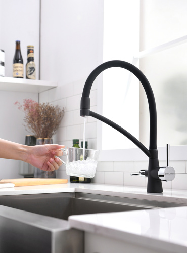 Смеситель для кухни Paulmark SIEGEN Si213111-401 на раковину антрацит - фото 5